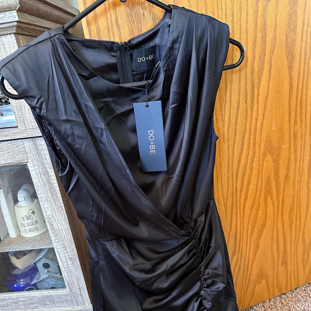 DO + BE black mini cocktail dress, size small.